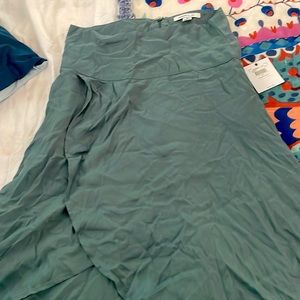 O’Neil olive hi-low skirt